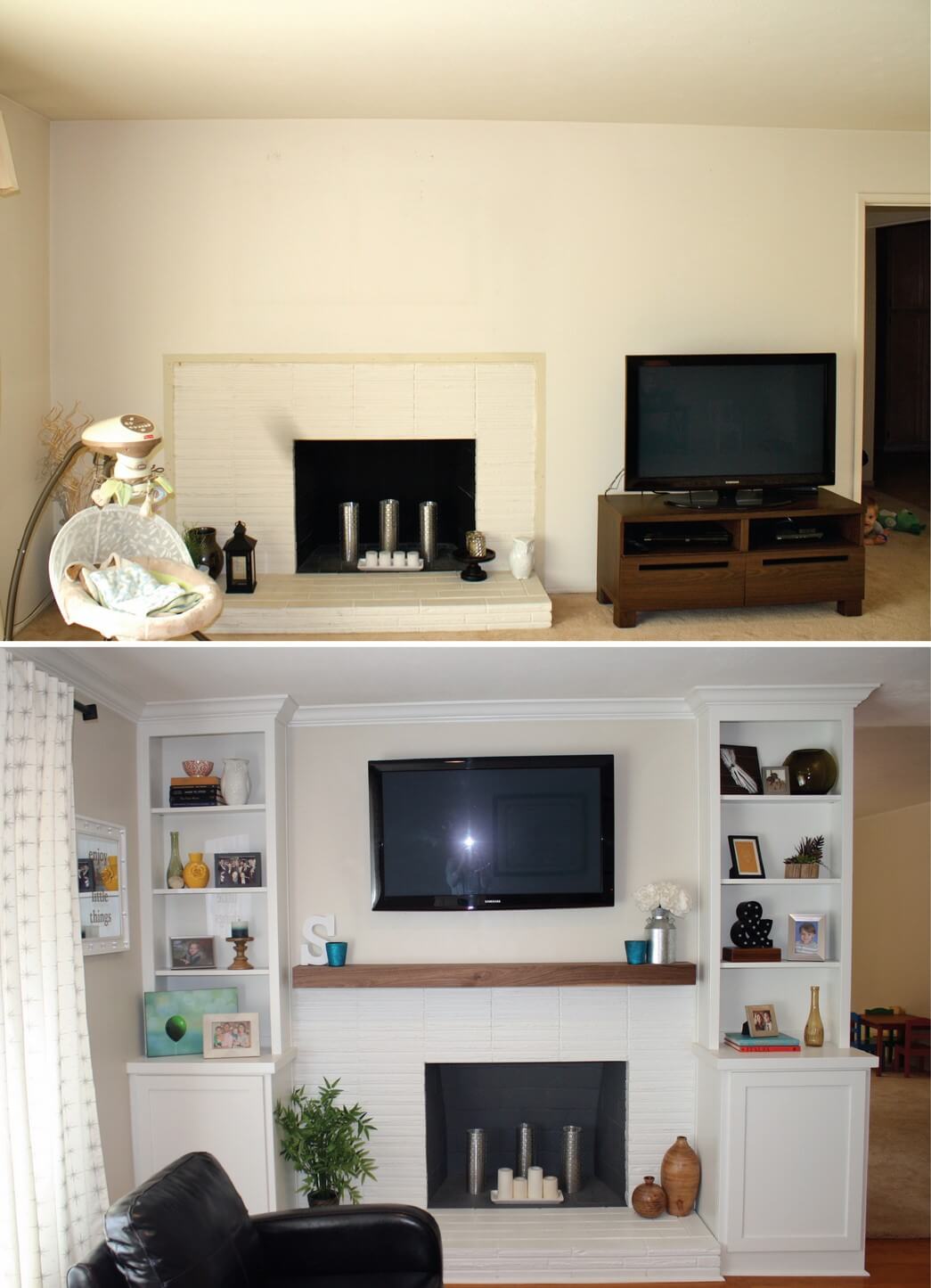 livingroom remodel fireplace