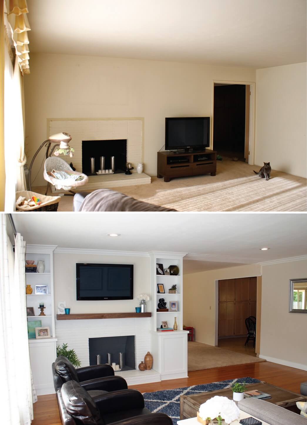 livingroom remodel built-ins